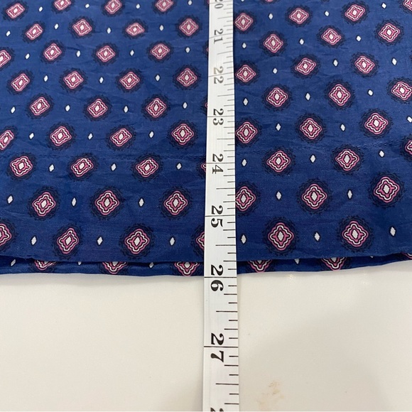 J.Crew Boho Blue  Bell Sleeve Ruffle Blouse - Picture 6 of 9